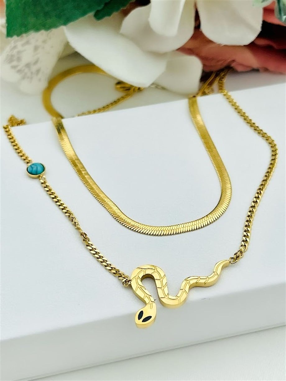 YILAN MODEL ÇELİK KOLYE
