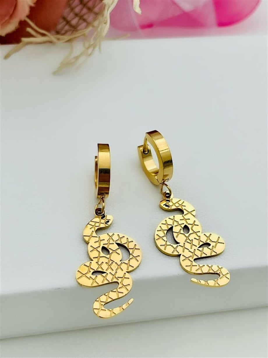 YILAN MODEL ÇELİK KÜPE