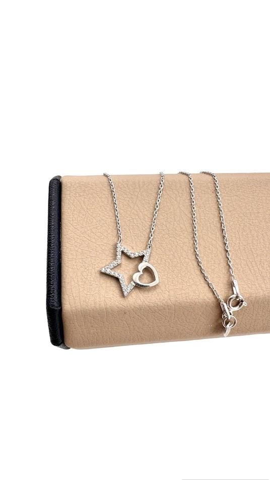 YILDIZ MODEL GÜMÜŞ KOLYE