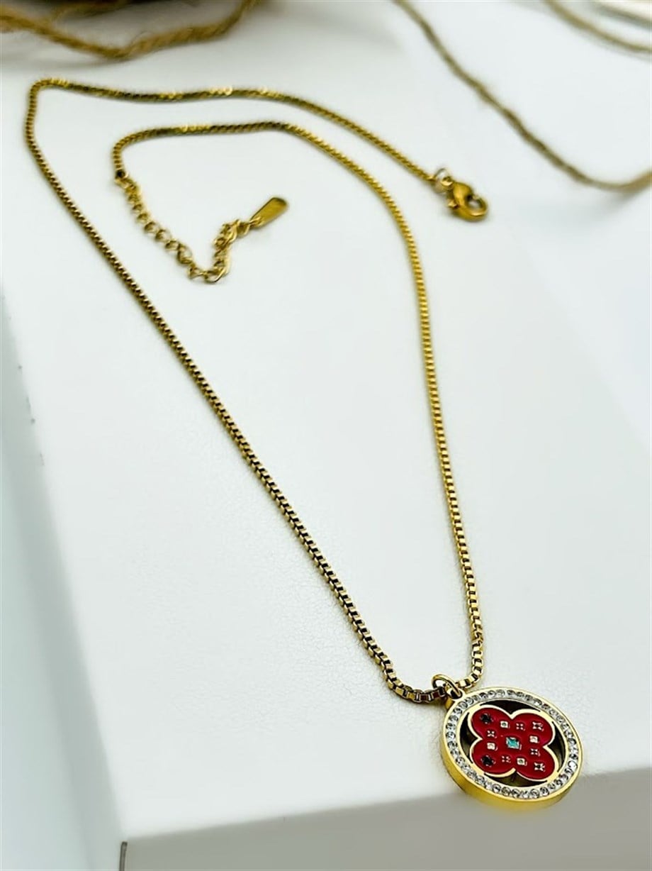 YONCA MODEL ÇELİK KOLYE