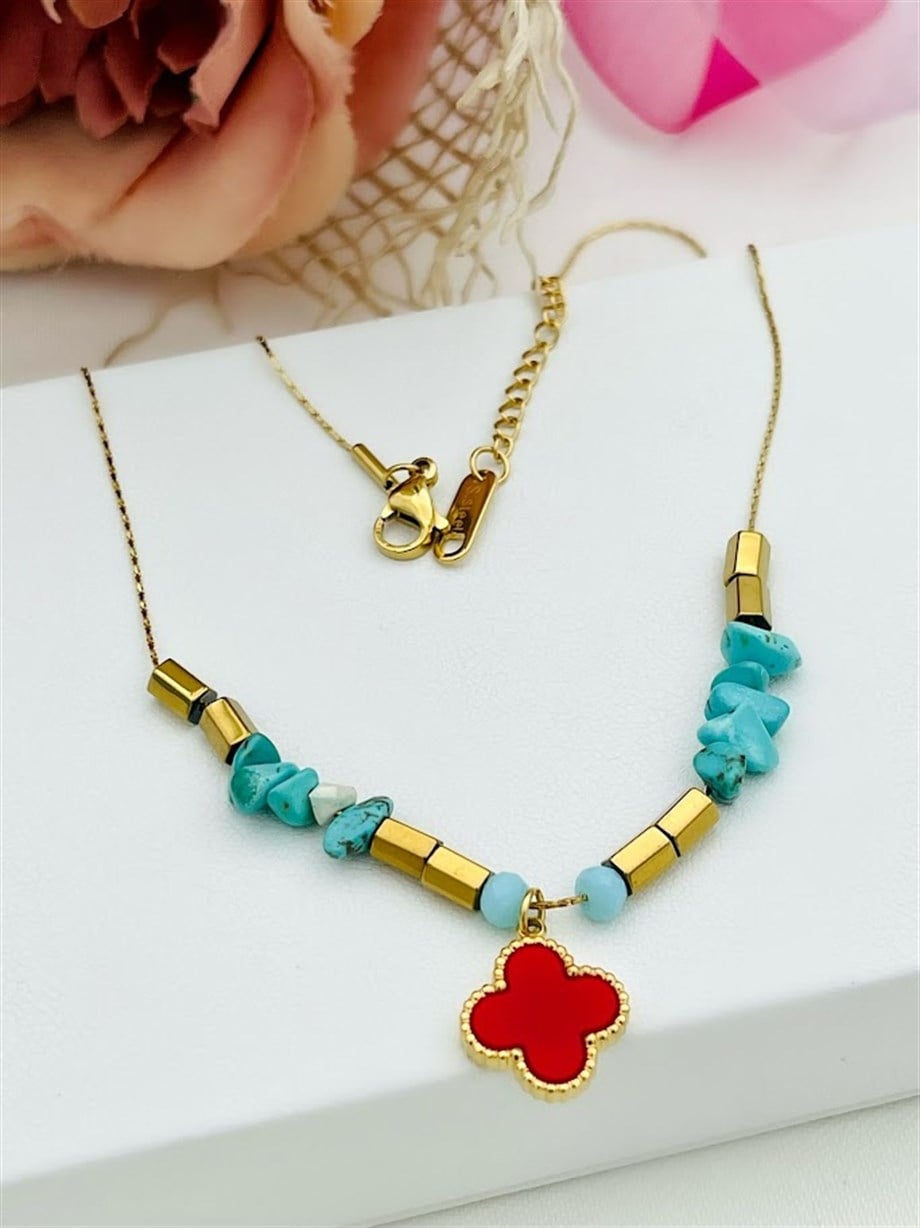 YONCA MODEL ÇELİK KOLYE