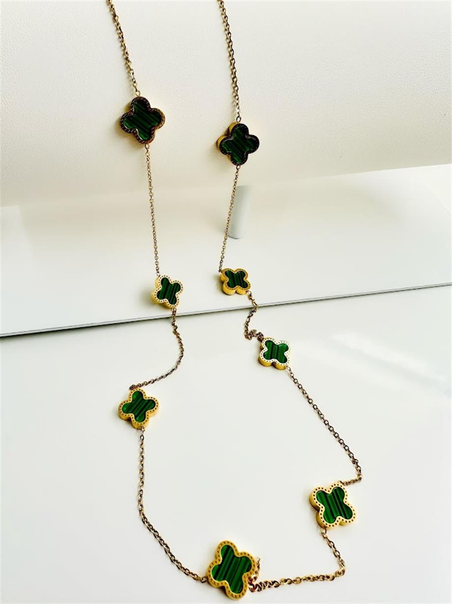 YONCA MODEL ÇELİK UZUN KOLYE