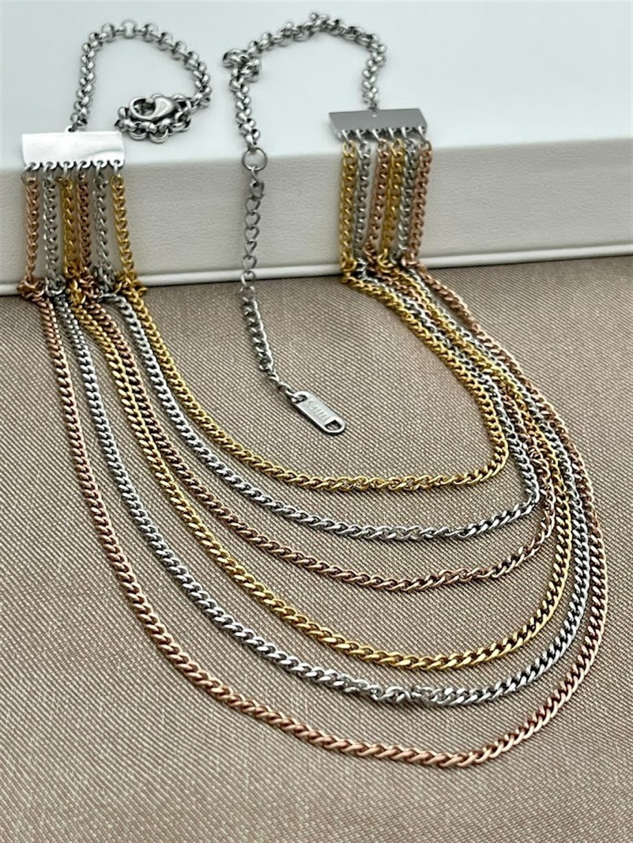 ZİNCİR MODEL ÇELİK KOLYE