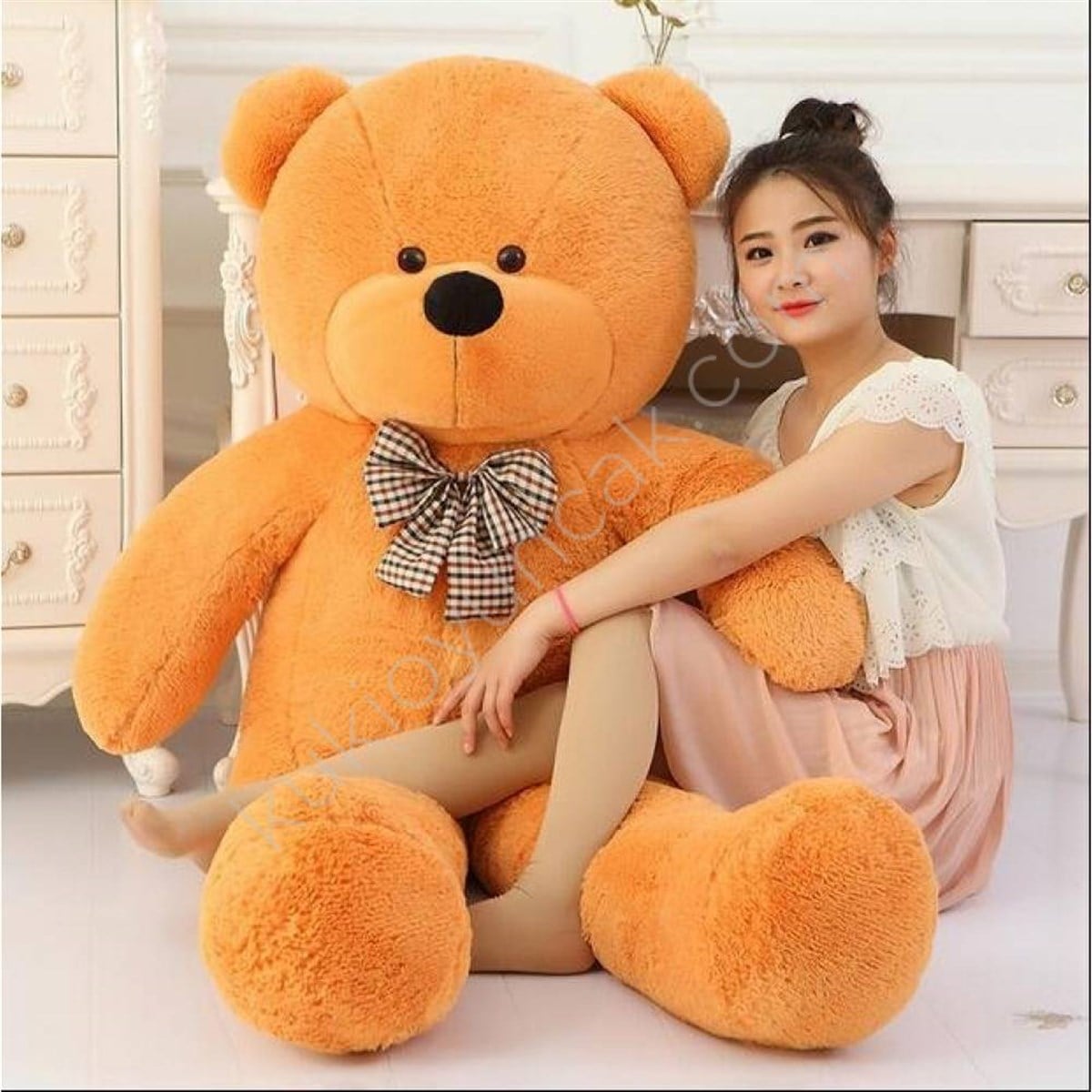 120cm Açık Kahverengi Sevimli Peluş Ayı