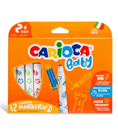 Carioca Jumbo Bebek Süper Yıkanabilir Keçeli Boya Kalemi (12'li)