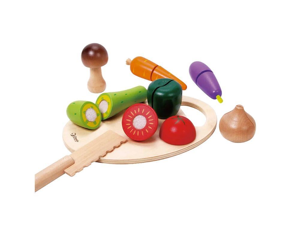 Classic World Ahşap Meyve Sebze Kesme Oyunu 16 Parça