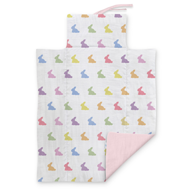 Deux Lapins Rainbow Lapin Pink Müslin Alt Değiştirme Matı