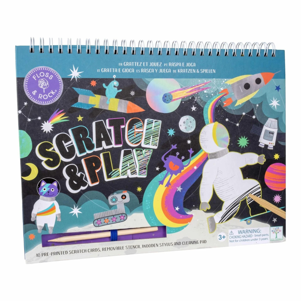 Floss & Rock Scratch and Play Aktivite Kitabı / Space 