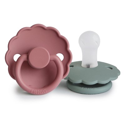 FRIGG Daisy İkili Silikon Emzik - Dusty Rose/Lily Pad