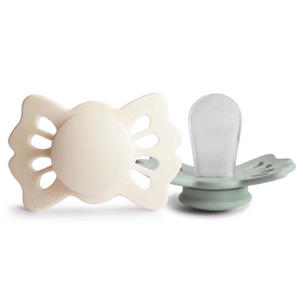 FRIGG Lucky İkili Silikon Emzik - Cream/Sage