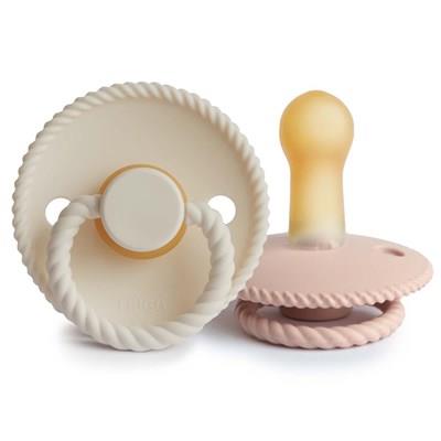 FRIGG Rope İkili Kauçuk Emzik - Blush/Cream