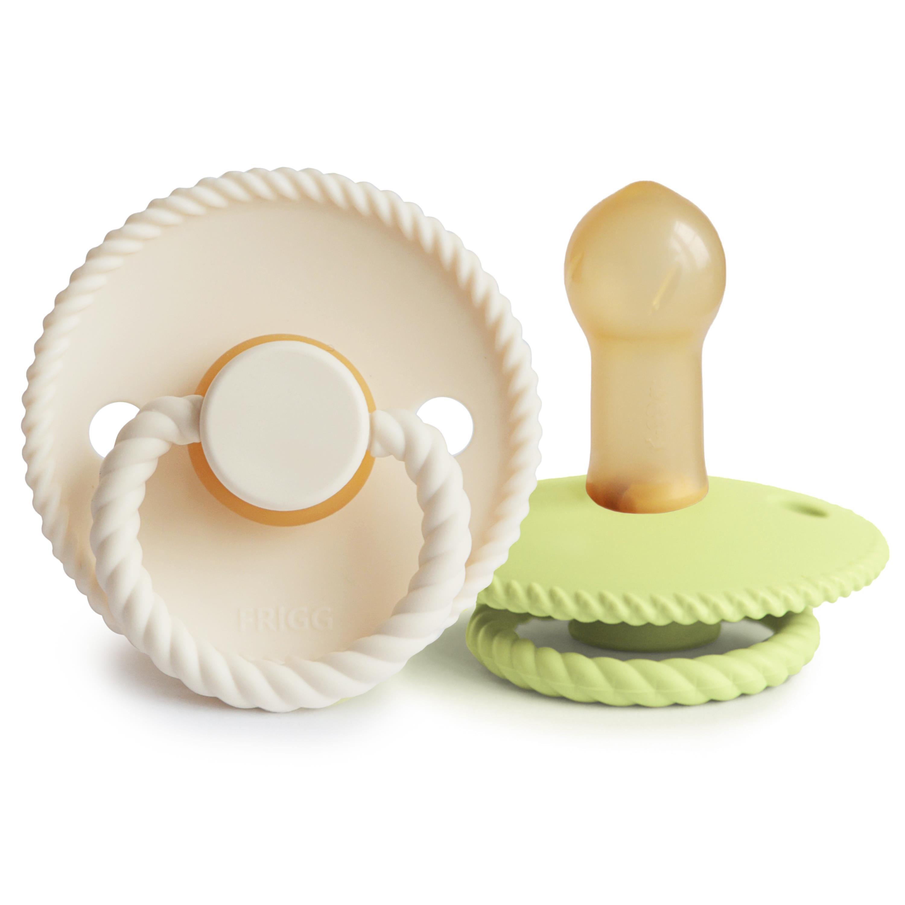 FRIGG Rope İkili Kauçuk Emzik - Cream/Green Tea