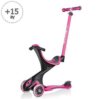 Globber Evo Go Up Comfort Scooter - Pembe