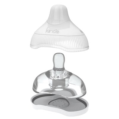 Kiinde Active-Latch Biberon Başlığı ve Koruyucu Kapağı - Hızlı Akış - 2 adet