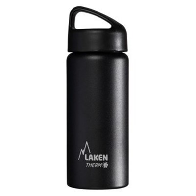Laken Çelik Klasik Termos Şişe 0,50L - Siyah