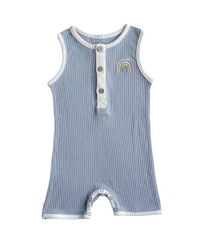 Little Basics Kolsuz Fitilli Romper - Cloud