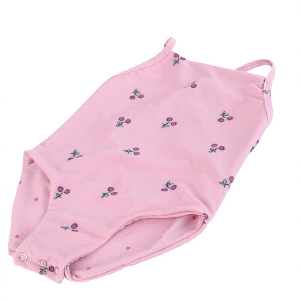 Mama Yoyo Çift Taraflı Alttan Çıtçıtlı Kız Çocuk Mayo Cherry (Kiraz&Puantiye)