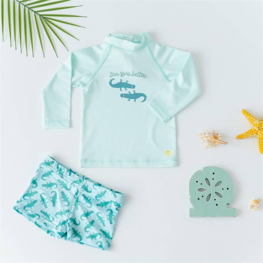 Mama Yoyo UV Korumalı Uzun Kollu Mayo Seti - Crocco