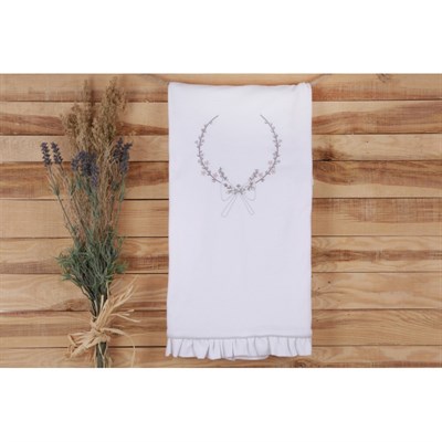 Mariposa Kanaviçe Battaniye Mavi Çelenkli