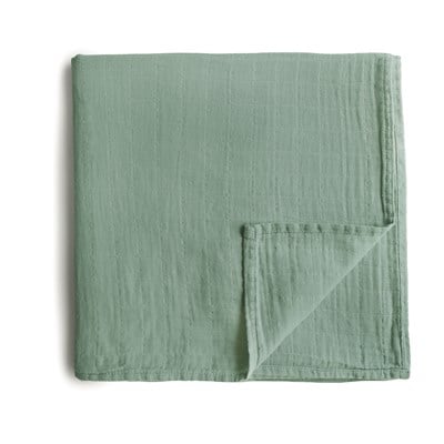 Mushie Organik Müslin Örtü / Kundak - Roman Green