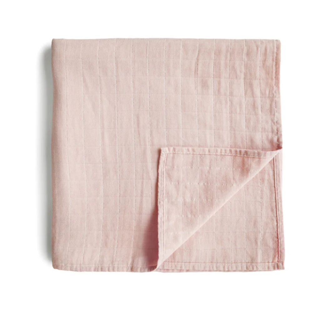 Mushie Organik Müslin Örtü / Kundak - Rose Vanilla