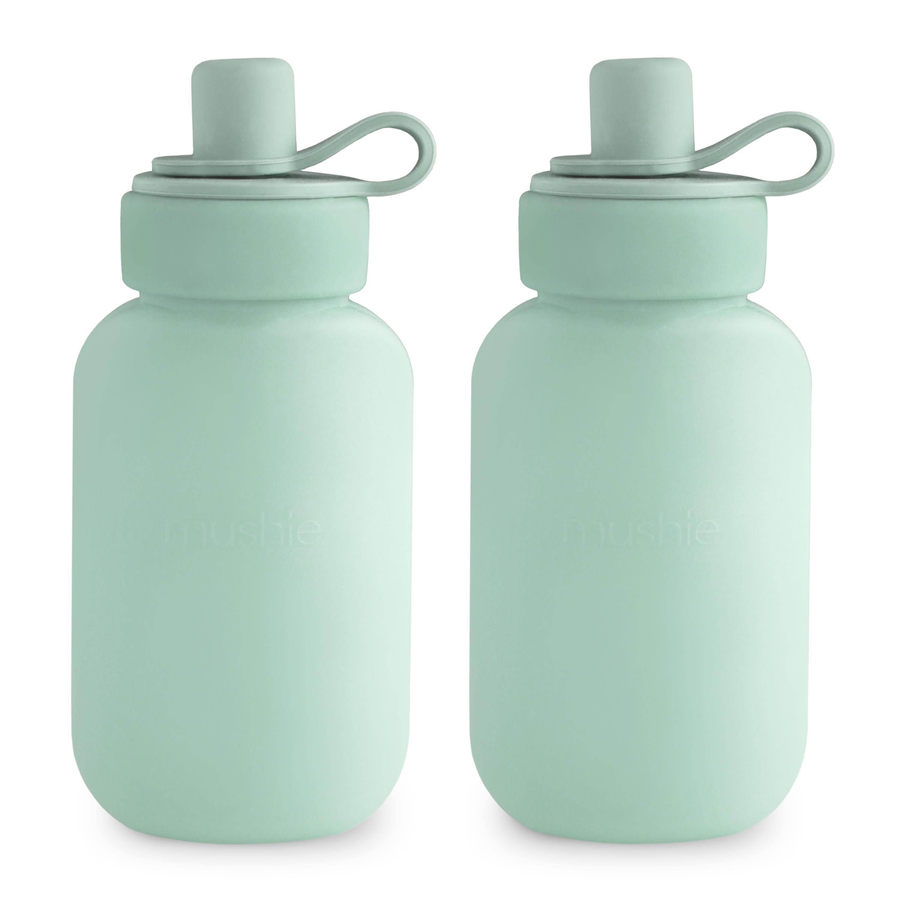 Mushie Silikon Püre Şişesi – 2'li Set - Cambridge Blue