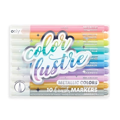 Ooly Color Lustre Fırça Uçlu 10'lu Metalik Kalem