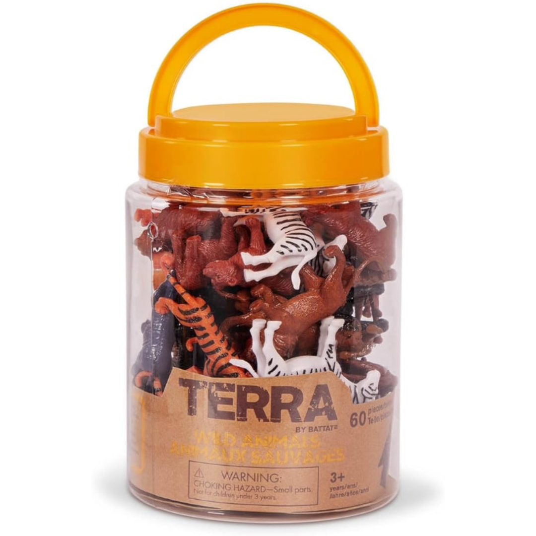 Terra 60 Parça Tüp İçinde Küçük Oyun Seti - Safari