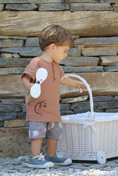 Auntie Me Gri 'Reach For The Sky' Şort