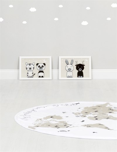 Baluna Boho Rabbit & Deer Vitray Tablo