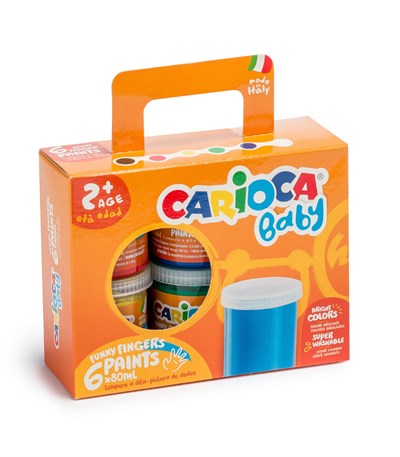 Carioca Bebek Yıkanabilr Parmak Boyası (6 Renk)