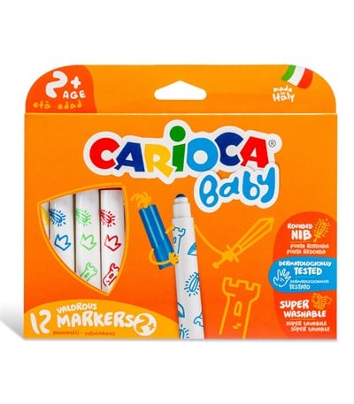 Carioca Jumbo Bebek Süper Yıkanabilir Keçeli Boya Kalemi (12'li)