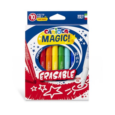 Carioca Magic Erasable Silinebilen Sihirli Keçeli Boya Kalemi 9 Renk + 1 Düzeltici