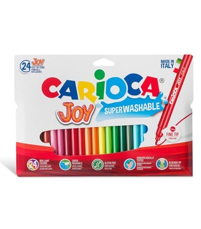 Carioca Süper Joy Yıkanabilir Keçeli Boya Kalemi (24'lü)