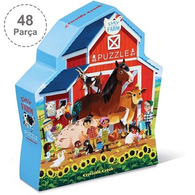 Crocodile Creek Dekoratif Puzzle - 48 Parça - Çiftlik