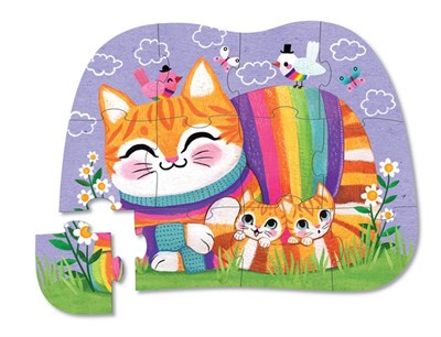 Crocodile Creek Mini Puzzle Cuddly Cat 12 Parça