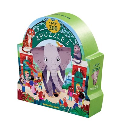 Crocodile Creek Müzede Bir Gün Puzzle - 48 Parça - Hayvanat Bahçesi