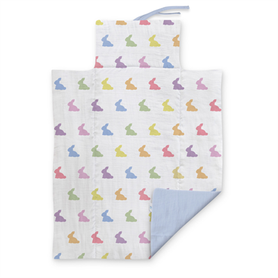 Deux Lapins Rainbow Lapin Blue Müslin Alt Değiştirme Matı