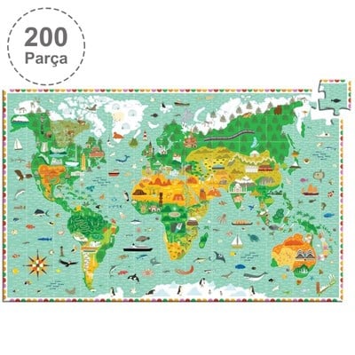 Djeco Klasik Puzzle 200 Parça/ Around The World