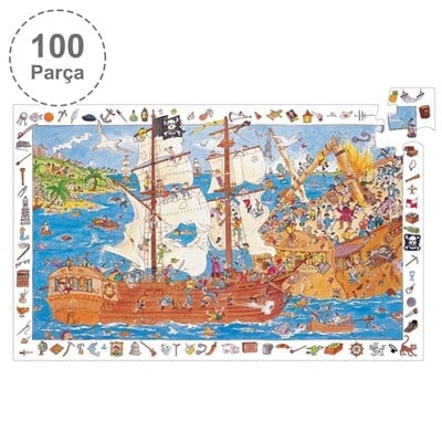 Djeco Puzzle / Pirates - 100 Parça