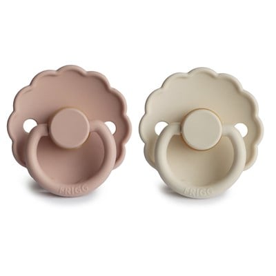 FRIGG Daisy Kauçuk Emzik 2'li - Blush & Cream