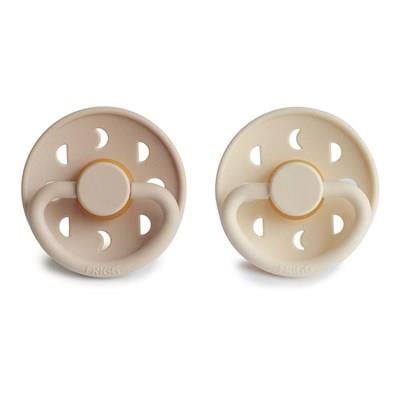 FRIGG Moon Phase İkili Kauçuk Emzik - Cream / Croissant