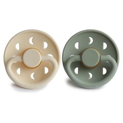 FRIGG Moon Phase İkili Kauçuk Emzik - Cream / Sage