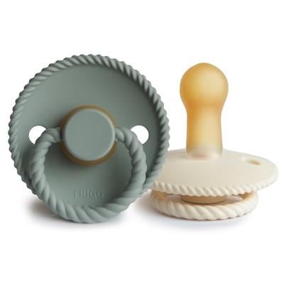 FRIGG Rope İkili Kauçuk Emzik - Cream / Sage