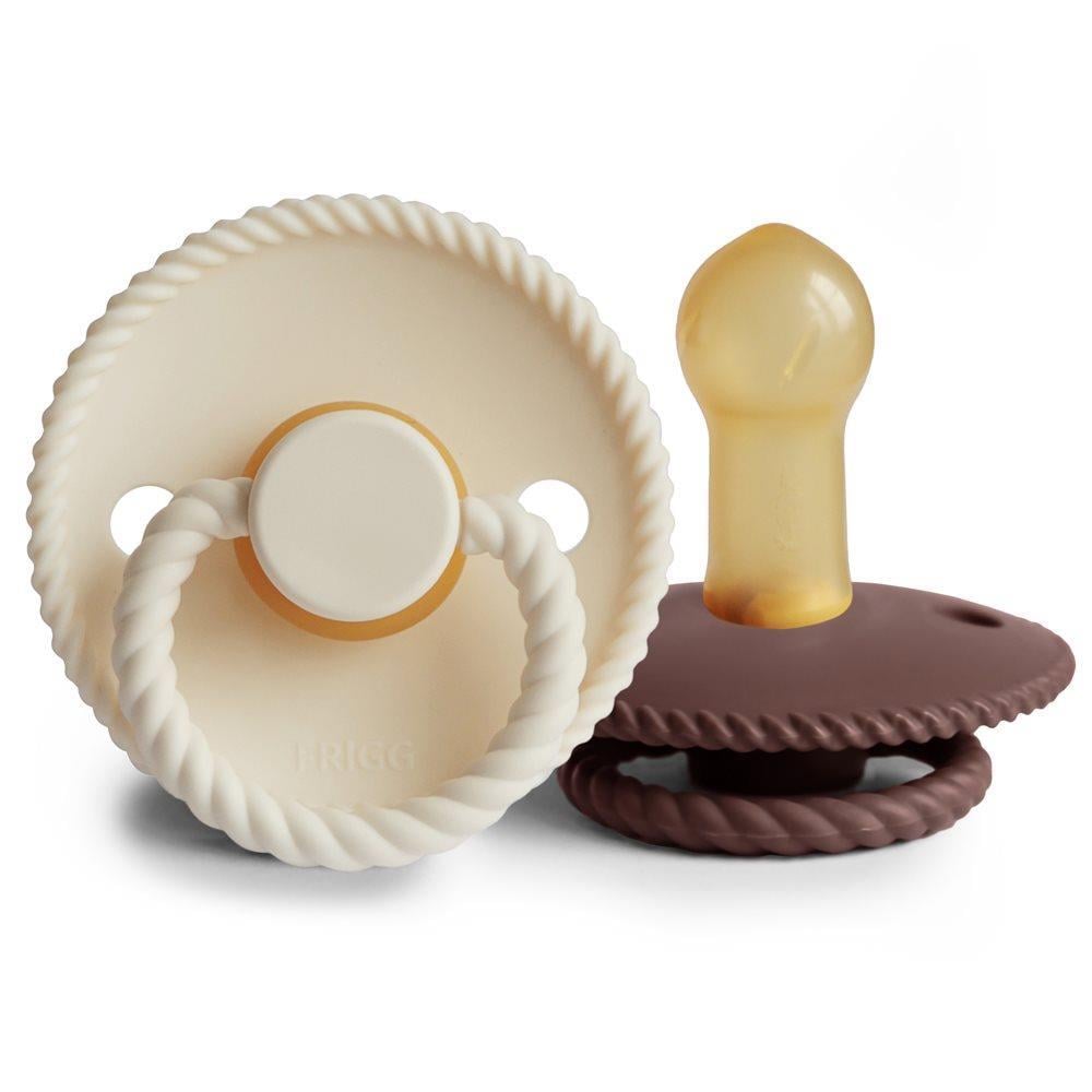 FRIGG Rope İkili Kauçuk Emzik - Cream/Cocoa