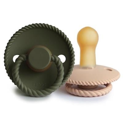 FRIGG Rope İkili Kauçuk Emzik - Croissant / Olive