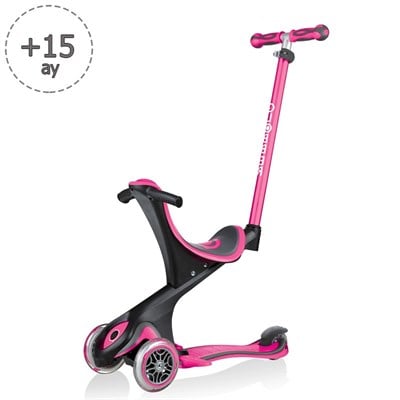 Globber Evo Go Up Comfort Scooter - Pembe