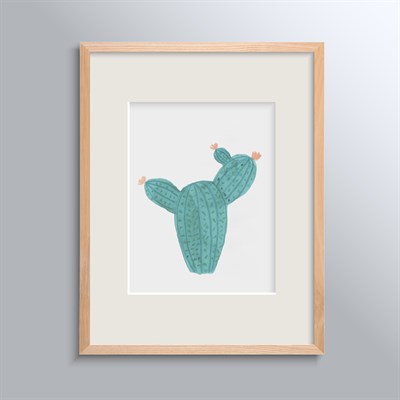 Happy Folks Çerçeveli Poster - Cactus No 3