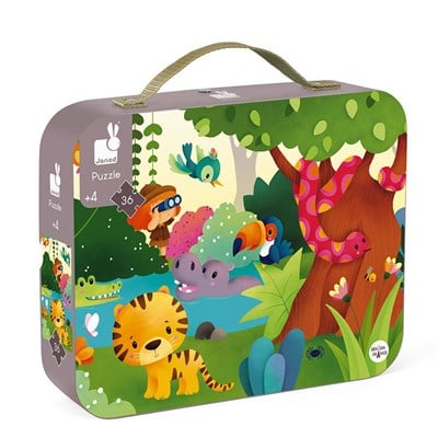 Janod 36 Parça Panoramik Puzzle - Orman