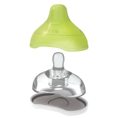 Kiinde Active-Latch Biberon Başlığı ve Koruyucu Kapağı - Yavaş Akış - 2 adet